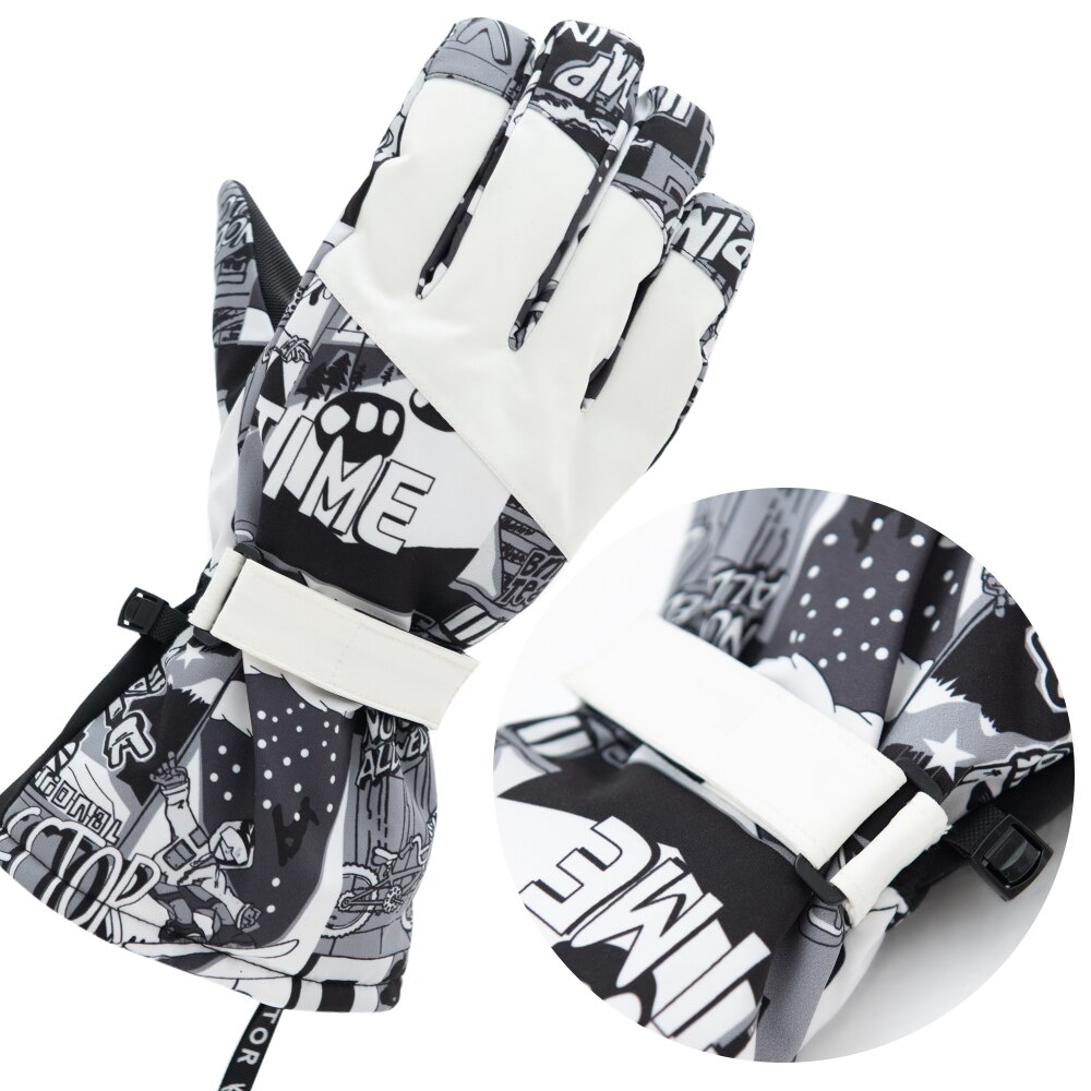 Guantes de esquí para mujer, guantes de invierno cálidos impermeables para esquiar y Snowboard, guantes de moto para montar en moto, guantes de nieve para exteriores, novedad de