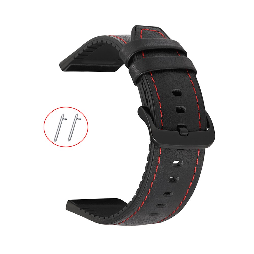 Pulsera de silicona de cuero para Amazfit GTR, correa de muñeca de 47mm para Xiaomi Amazfit Pace / Stratos 1 2 3 / GTR2 / GTR 2e: Negro carbón / 14 mm