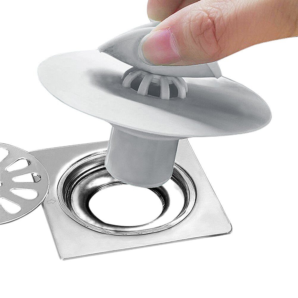 3 In 1 Water Plug Rubber Circle Silicon Drain Plug Bathroom Leakage-Proof Stopper Sink PVC Basin Laundry Sink Bathtub Stopper: Grey1