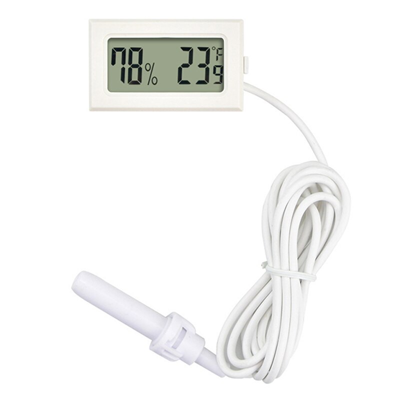 Embedded Digital Hygrometer Humidity Gauge Monitor Digital Thermometer Humidity Electronic Instruments Hygrometer Temperature 2: Fahrenheit white1.5m