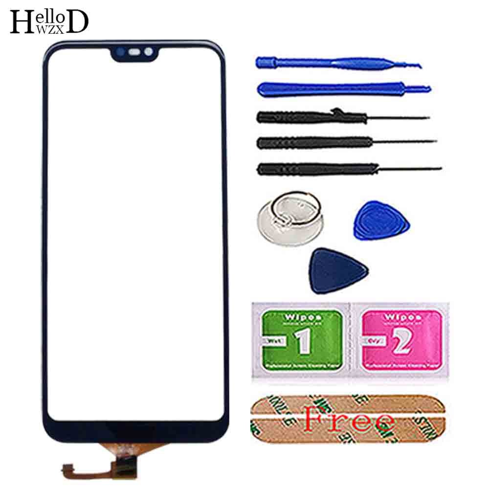 Mobiele Touch Screen Voor Huawei P20 Lite Touch Screen Digitizer Panel Voor Glas Sensor Voor Huawei Nova 3E Touchscreen Tool lijm: Blue With Tools