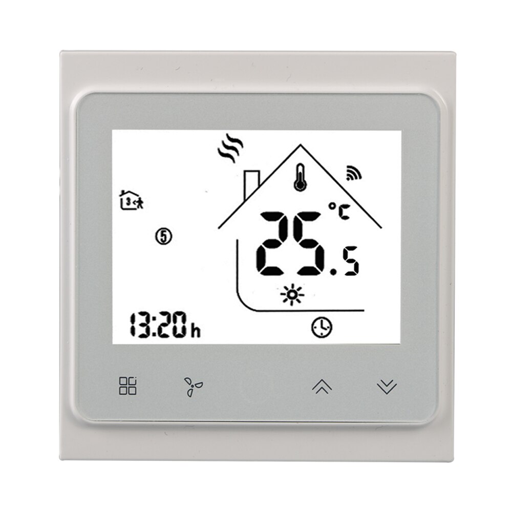 95-240VAC Tuya Wifi Zigbee Thermostaat 2P Fan Coil Thermostaat Regelklep Voor Verwarming Of Koeling: 002ALZB-WHITE