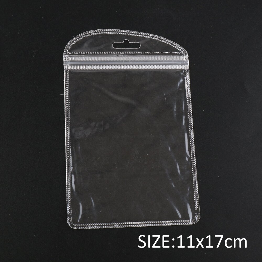 50pcs Zip Lock Ziplock Bags Clear Packaging Storage Package Small Jewelry Packing Reclosable Vacuum Storage Bag,50Yc10812: 11x17cm