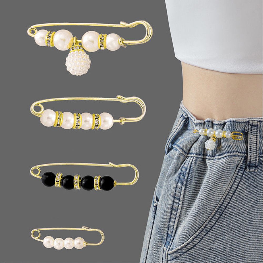 Alfileres joyería cintura hebilla fija accesorios de mujer vestido chal Clips pretina Pin ropa broches conjunto cintura Pin broche: Azul