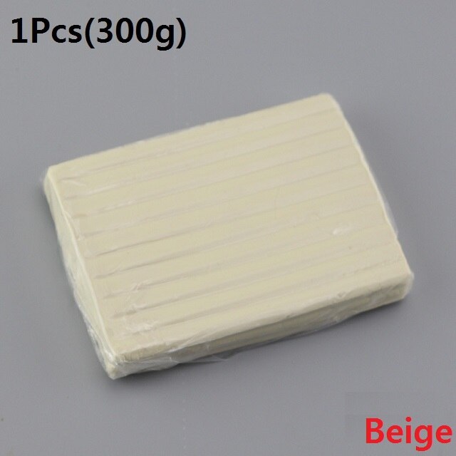 Plastilina de colores para niños, arcilla polimérica de textura suave hecha a mano para hornear, juguete educativo para niños de 12x9x300 cm, 1,6g, 1 unidad: Beige