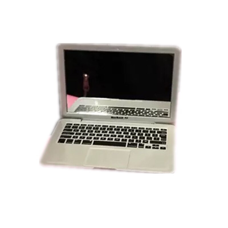 Espejo portátil para decoración del hogar, Mini Espejos de maquillaje con forma de ordenador, plegable, para cosméticos, Notebook
