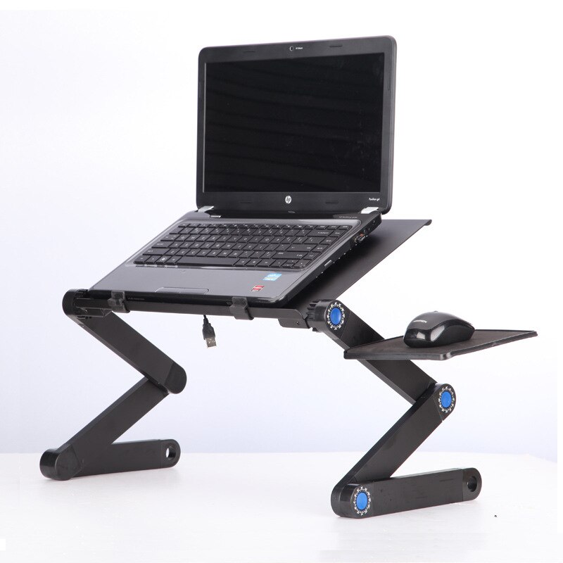 Justerbart laptopbord fällbart bärbart skrivbord ergonomiskt bärbart datorfack pc bordsstativ anteckningsbokstativ med fläkt