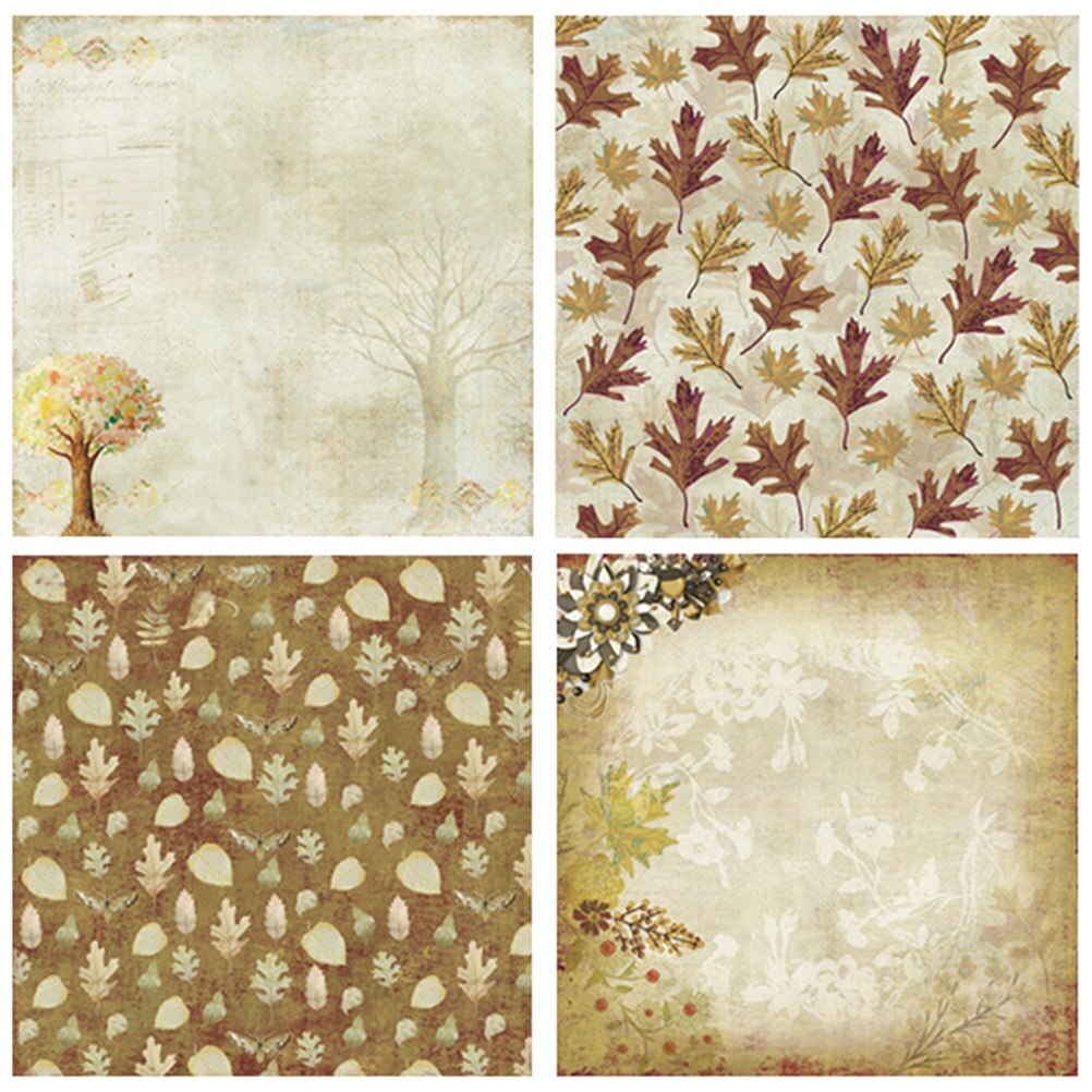 Paquete de 24 papel de fondo para álbum de recortes, respaldo DIY, almohadillas de papel decorativas para álbum de recortes, caja de , álbum, tarjeta de felicitación