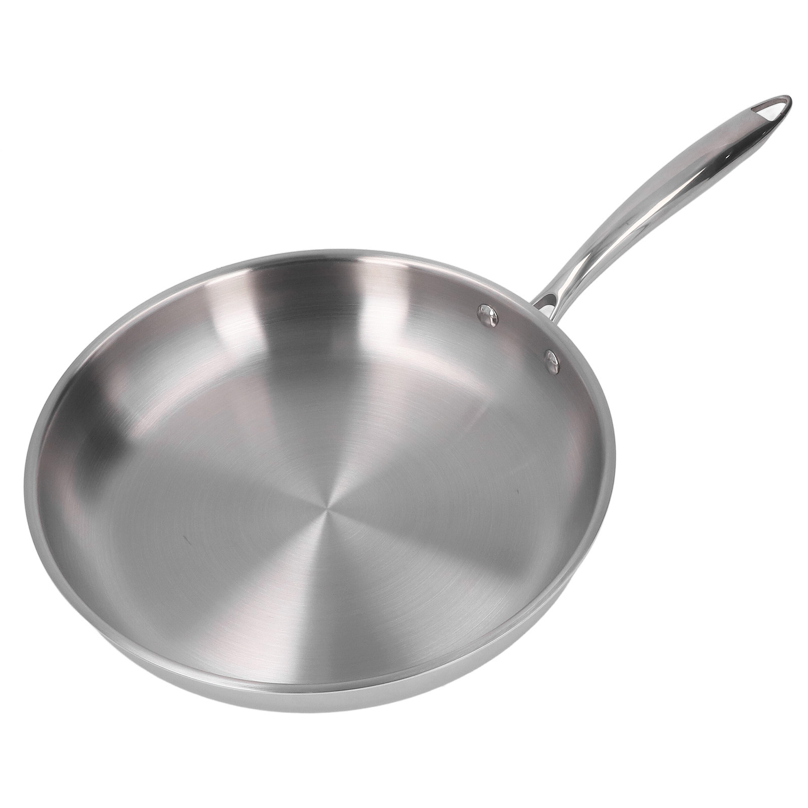 Stekepanne i rustfritt stål, fortykket, 304 3 , ubelagt, rustfritt stålpanne, for omelettkoking