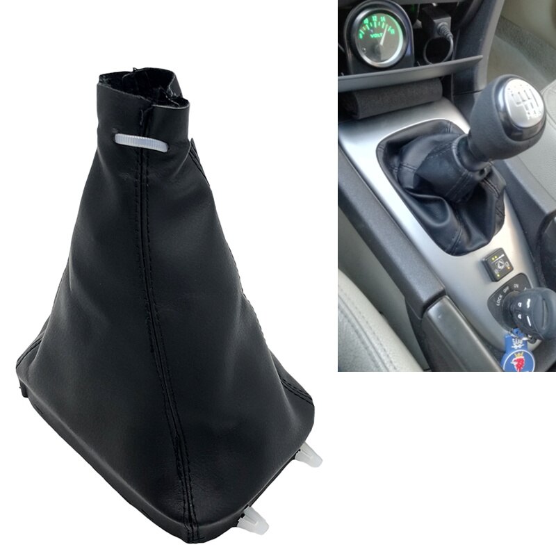 Palanca de cambio de marchas de velocidad 5/6, Funda de cuero para maletero de polaina, palanca de cambios para SAAB 93 9-3 SS 2003 , accesorios de estilo para coche