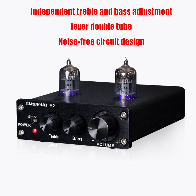 Preamplificatore valvolare audiofilo HIFI Nessun rumore di sottofondo Regolazione dei bassi alti Mini preamplificatore di livello professionale Tubo 6K4