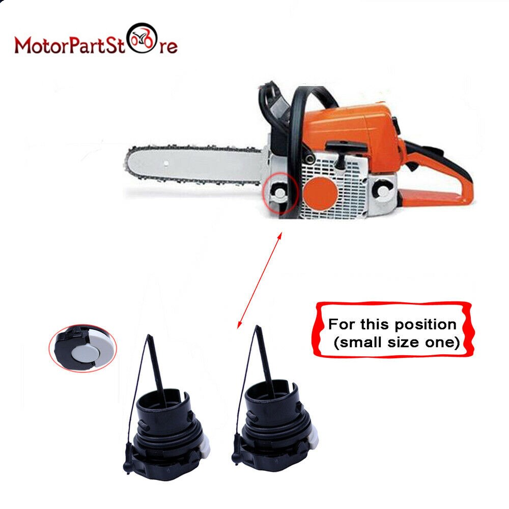 tapa de aceite para Stihl MS171 MS181 MS192 MS200 MS210 MS230 MS250 MS340 MS360 MS192T HT250 HT131 HT101 0000, 350, 0526, 0000, 350, 0537: xy442-2pcs