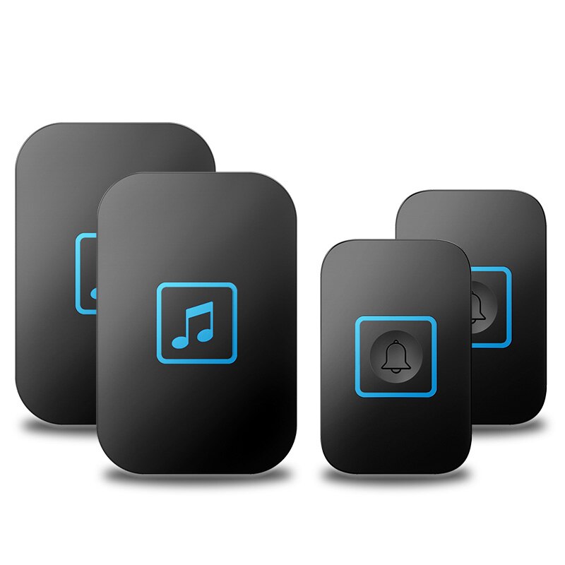 WEMEDA Wireless Doorbell Waterproof Touch Button LED Light Home Smart Cordless Door Ring Bell US EU UK Plug 300M Range 60 Chimes