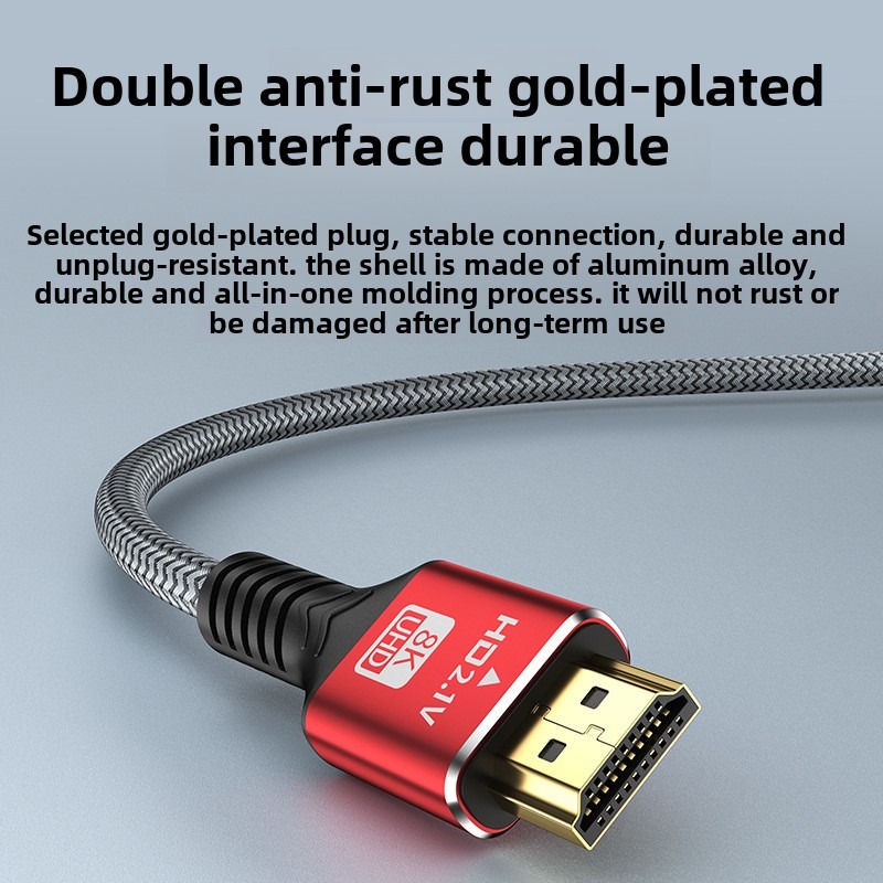 8K HDMI-Compatible 2.1 Cable High Speed 48Gbps Dynamic HDR 8K/60Hz 4K/120Hz UHD Ultra High Definition Video Cable for HDTV
