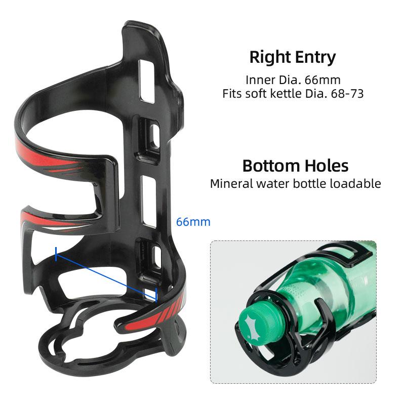 Deemount Fiets Waterfles Houder 65Mm Pc Mold-In Plastic Bidonhouder Carrier Rack Lichtgewicht Fietsen Onderdelen BKG-008
