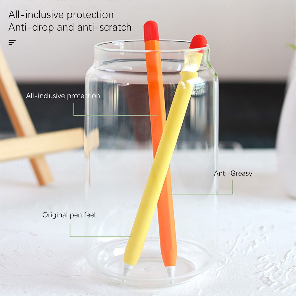 Dla Apple Pencil 1/2 Case piórnik Tablet Touch Stylus Pen pokrowiec ochronny na Apple Pencil 2 1st 2nd miękki silikonowy futerał