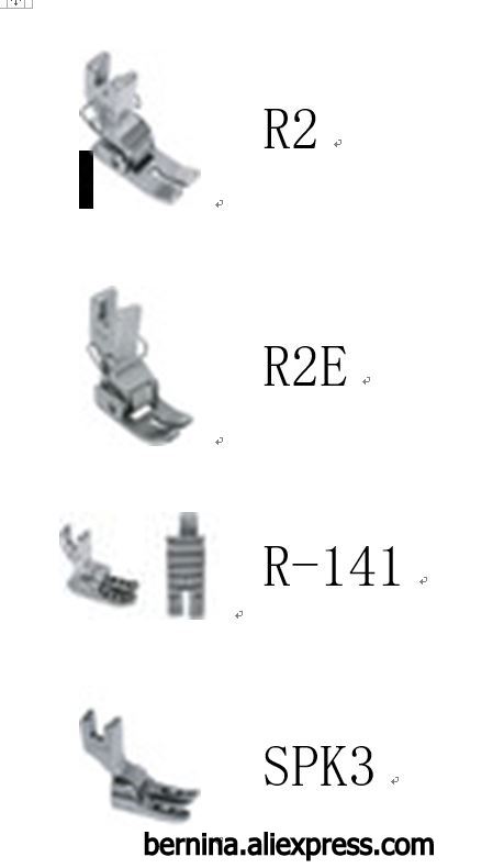 Industrial Sewing Machine PRESSER FOOT FEET R2 R2E R-141 SPK3 SPK-3 154628-001 KL13 for juki pfaff brother JACK TYPICAL SIRUBA: SPK-3