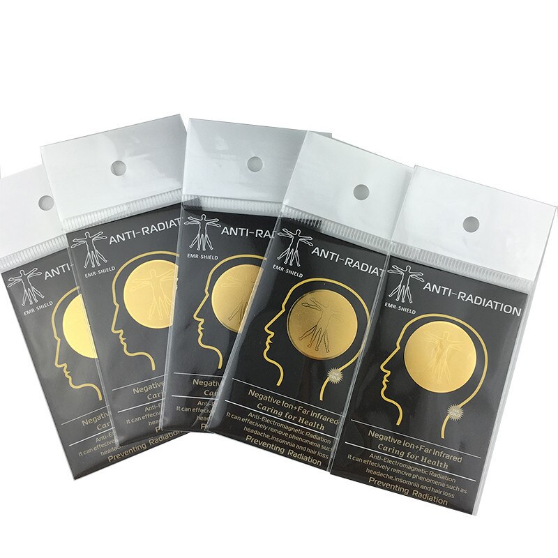 Radiation Reduction 24K Golden Anti-Radiation Protector Round EMF Protecor Cell Phone Sticker EMR Blocker Slim