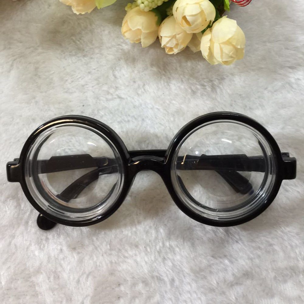 4 Pack Geek Nerd bouteille épaisse ronde lunettes pour fête circulaire savant fou Nerd lunettes Halloween Costume habiller accessoires