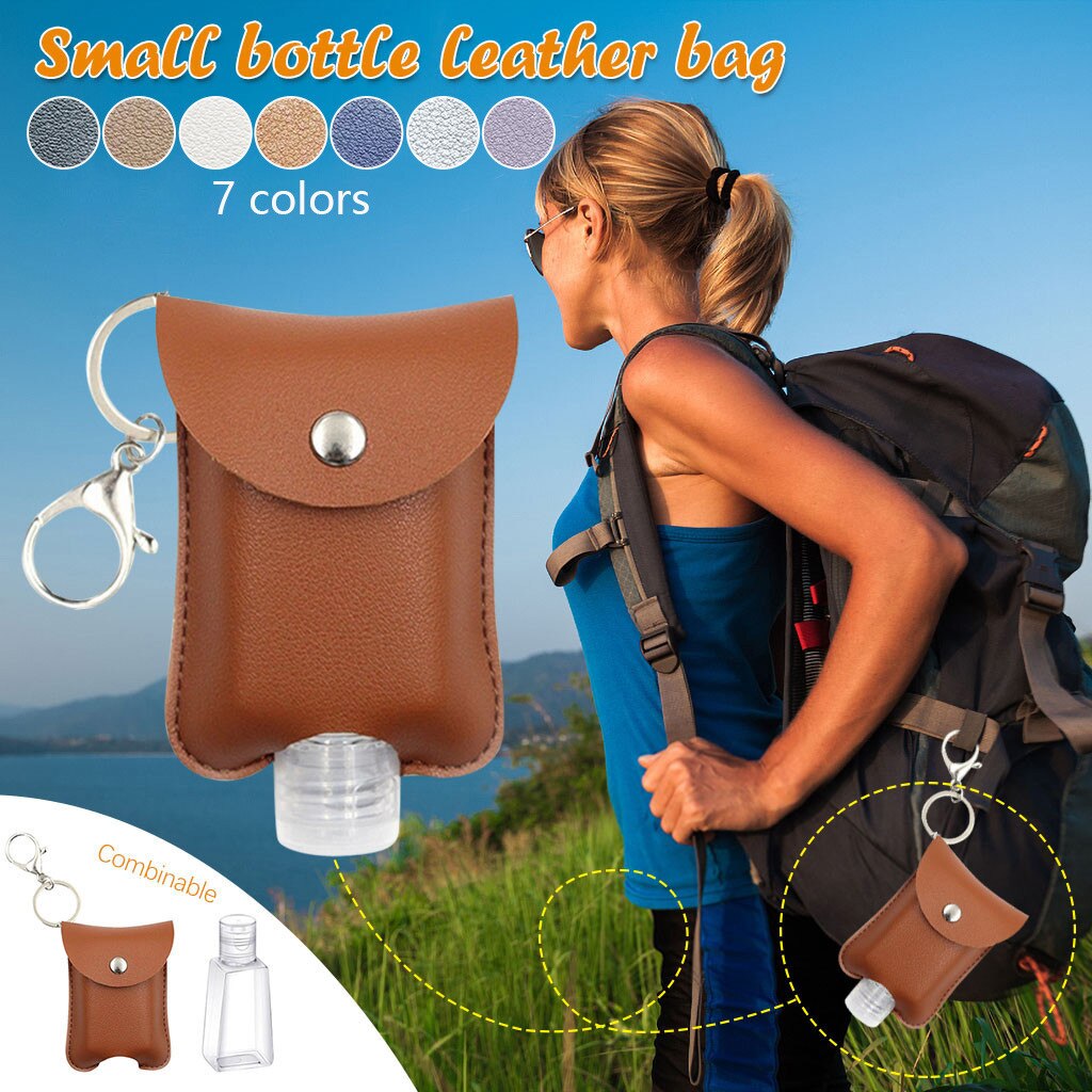 Travel Bottle And Keychain Holder Refillable Empty Bottles For Hand Sanitizer Organizer Keychain Key Rangement Zipper Bag#p30