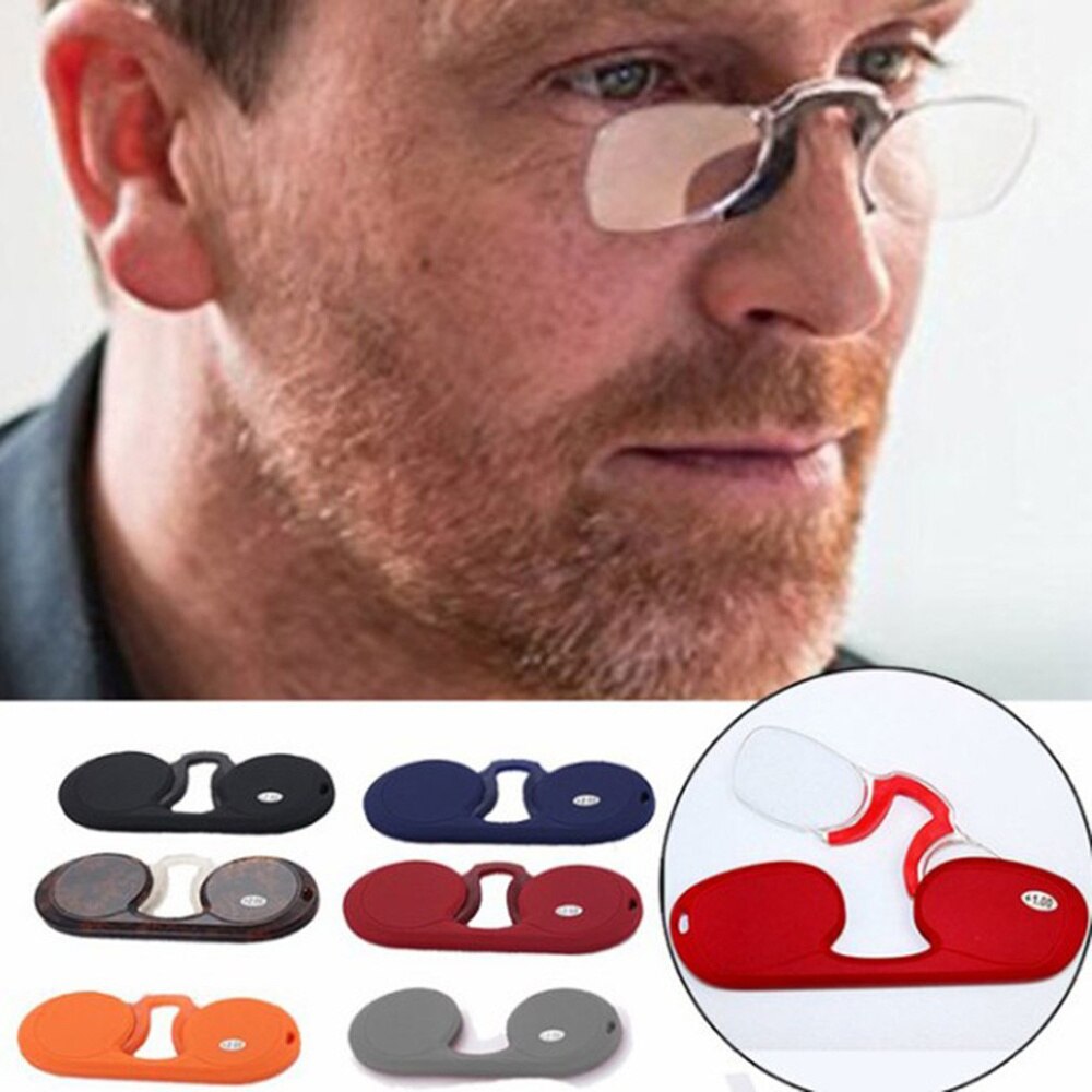 Mini gafas de lectura con Clip para hombre y mujer, anteojos recetados, sin patillas, Pince-nez1.0 + 1,5 + 2,0 + 2,5 + 3,0 + 3,5