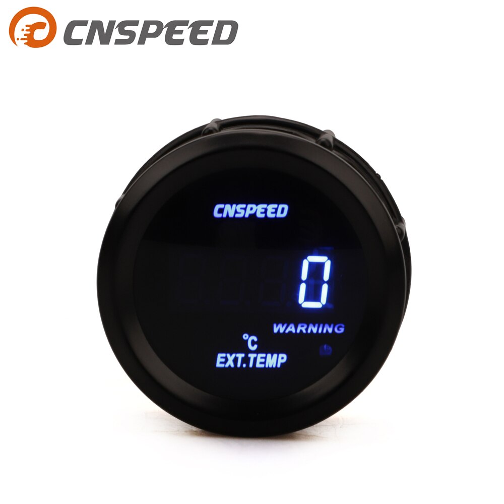 CNSPEED 2" 52mm Exhaust Gas Temperature Gauge Digital Exhaust Gas Temp Gauge Blue Led EGT EXT Gauge Car Meter With Sensor