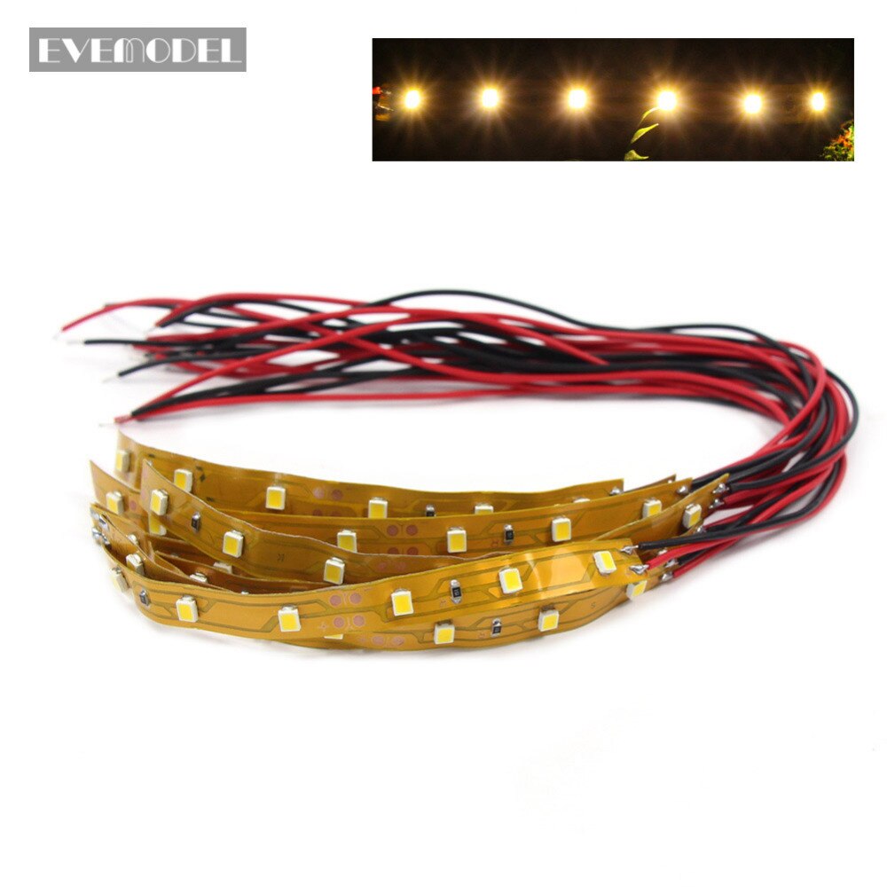 DD05 5 stks Voorbekabeld Strip Led Licht zelfklevende 12 v ~ 18 v 20 cm LED Strip WARM wit 12 LEDs Warm Wit/Bright White