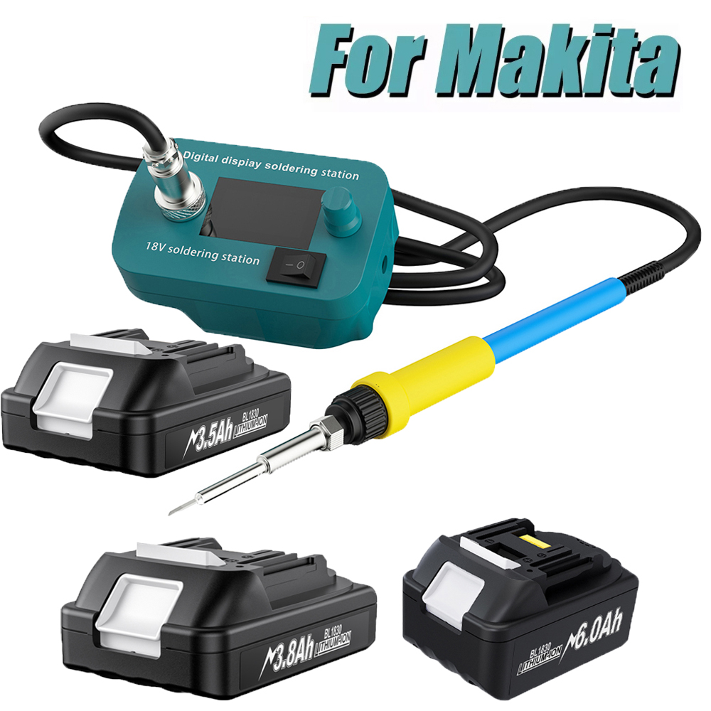 Pour Makita 18V batterie sans fil fer à souder outil 300-510 ℃ Outil de soudage de PCB 60W, température réglable, bricolage, réparation électrique