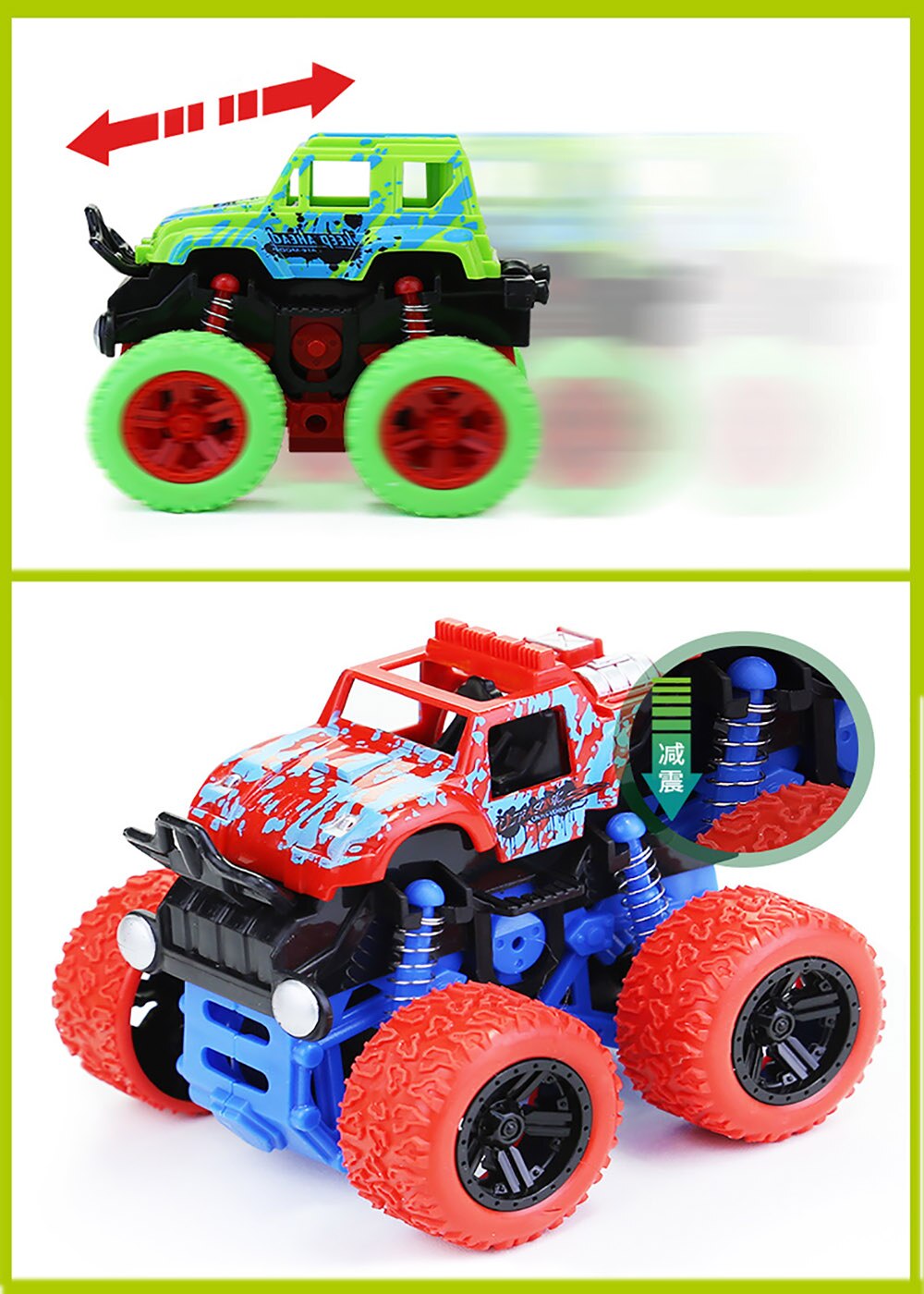 15 Styles Toys Car Mini Inertial Off Road Vehicle Pull Back Children Shock Plastic Friction Stunt Car For Kids Toys Car