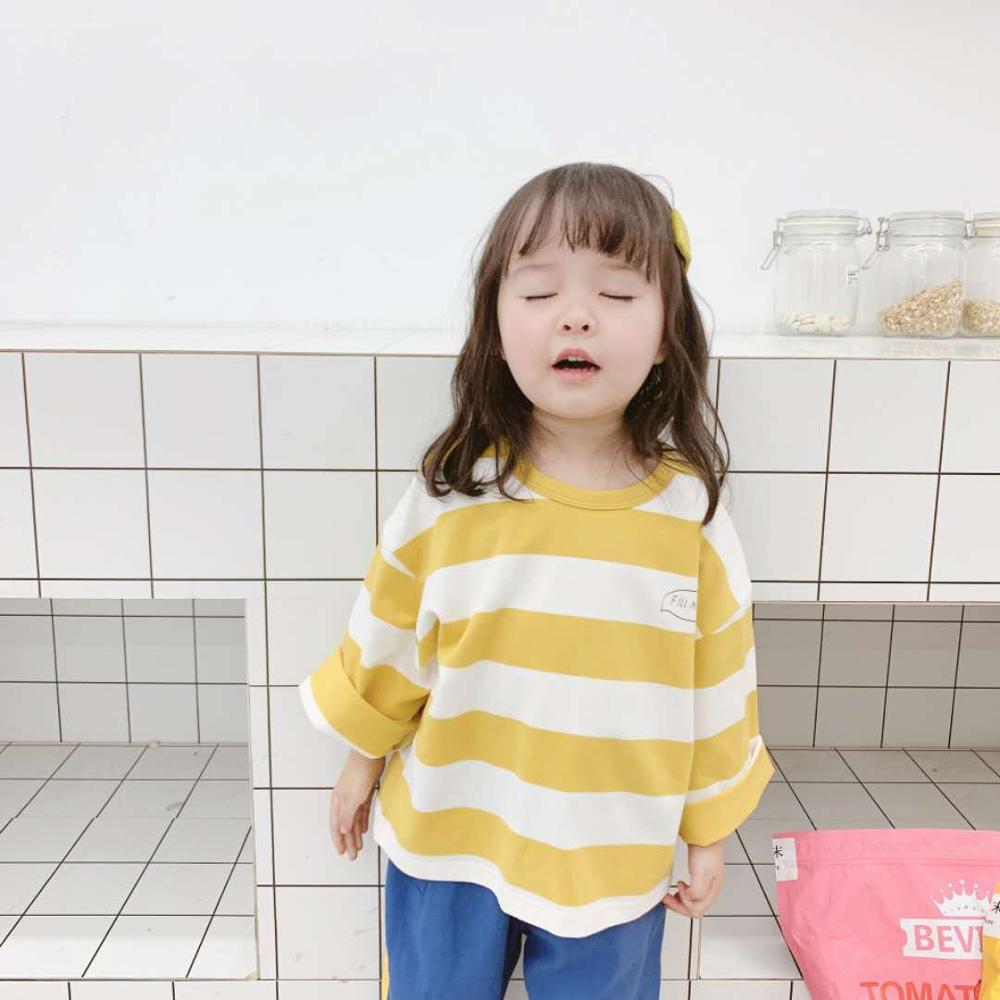 Herfst Kinderkleding Producten Meisjes Koreaanse Herfst T-shirt Dieptepunt Shirt