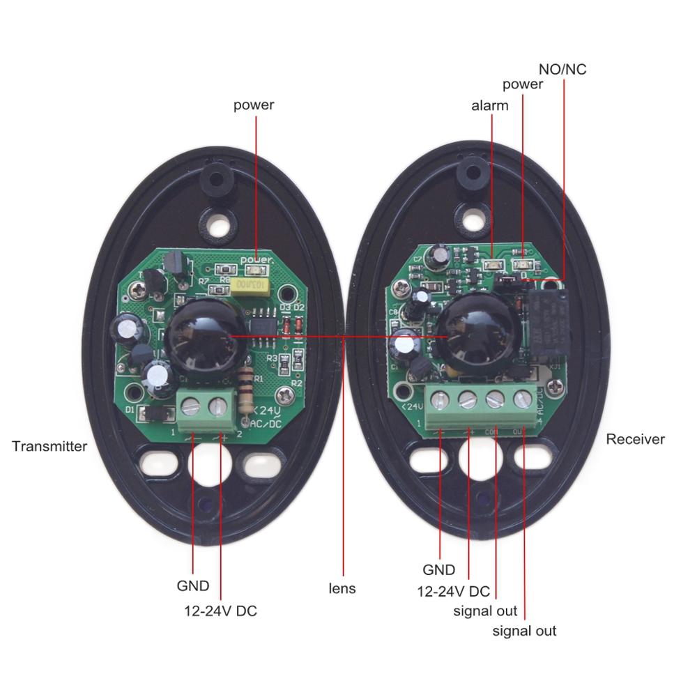 Diysecur  ip55 automatiserad grind säker infraröd detektorsensor/sving/skjut/garagegrind/dörrsäkerhet infraröda fotoceller