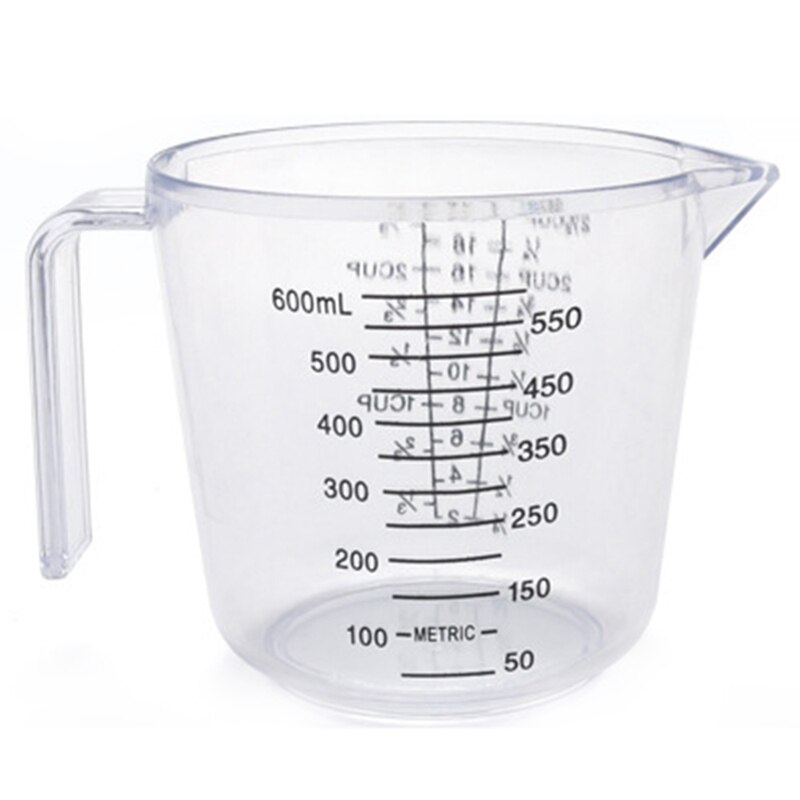 Baking Tools Double-Sided Graduated Plastic Measuring Cup with Graduated Measuring Cup Measuring Cylinder 600Ml