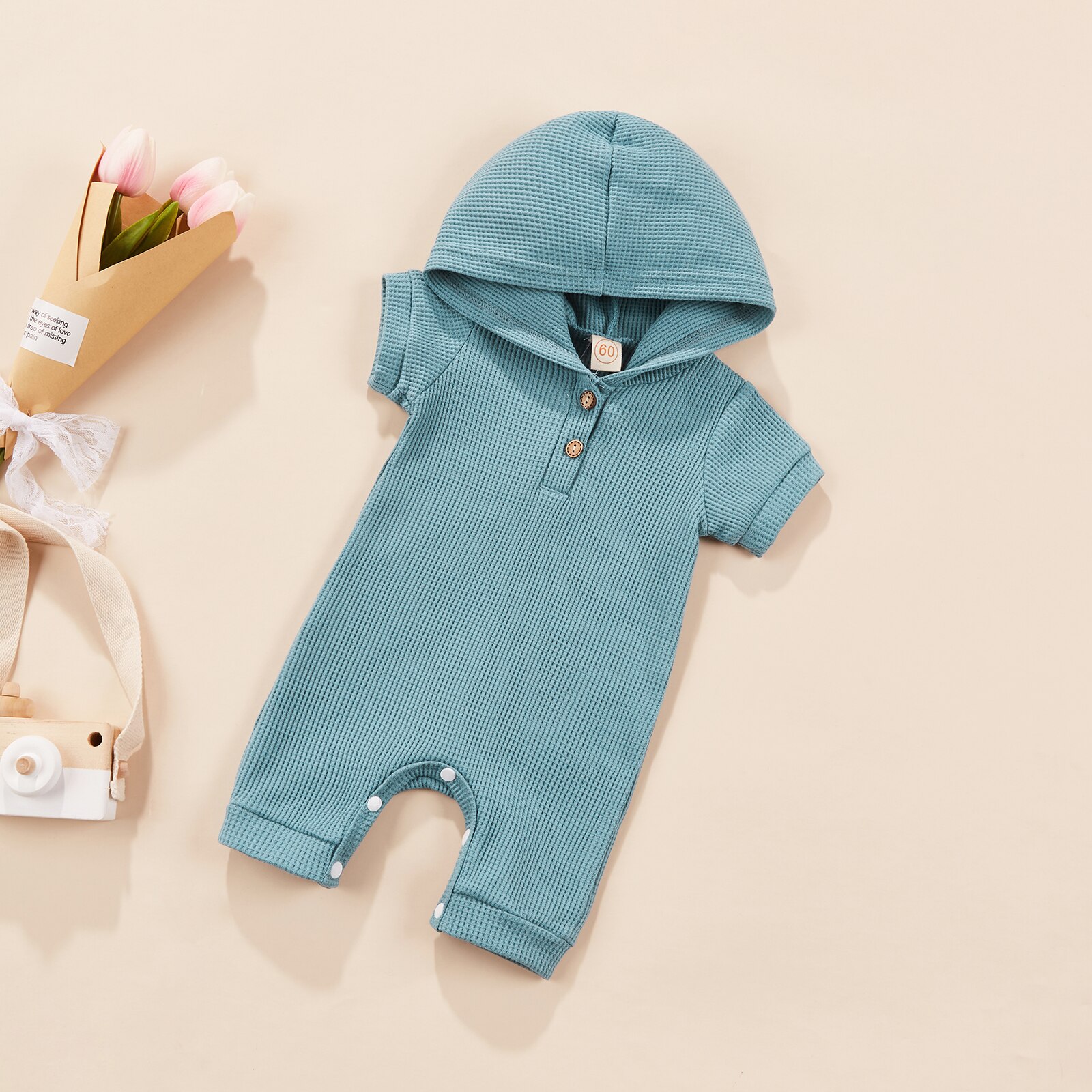 Baby 0-24m neugeborenen-Baby-Overall, kurzärmelig, mit kapuze, sommerkleidung für kleinkinder, jungen, kostümich  d01