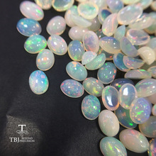 Tbj ,Natural ethiopian colorful opal ov6*8mm ard 0.7ct natural precious gemstones for 925 sterling silver jewelry