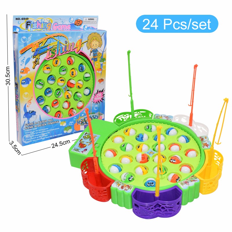 freundlicher Angeln Spielzeug Elektrische Rotierende Angeln Spielen Spiel Musikalische Fisch Platte einstellen Magnetische draussen Sport Spielzeug für KidsGifts