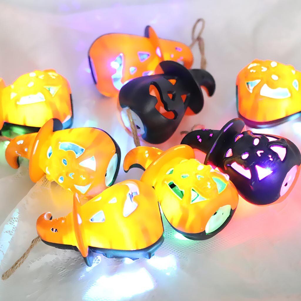 Halloween pumpa lykta led färgglad blixt skräck dödskalle ljus luva pumpa ljus ljus 8 x 12cm spökhus dekoration