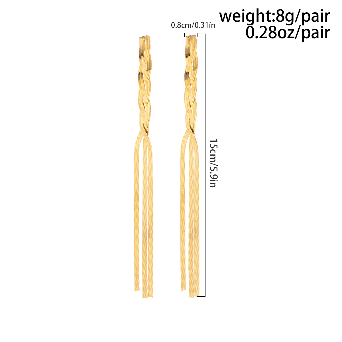 Ingemark Kpop-pendientes largos de cadena de serpiente para mujer, aretes colgantes Vintage de boda, accesorios de , joyería de