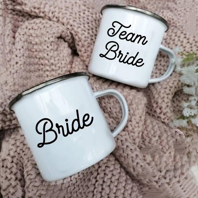 Team Bride Printed Mug Bachelorette Shower Party Wine Juice Cups Coffee Handle Cup Bridesmaid Mugs Maid of Honor
