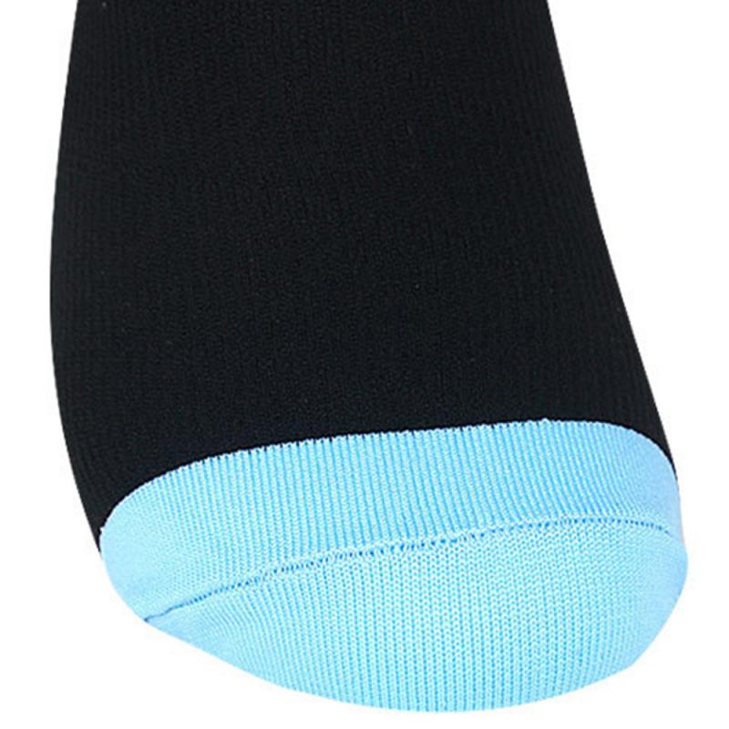 1Pair Outdoor Sports Compression Socks Nylon Latex Silk High Long Tube Compression Socks