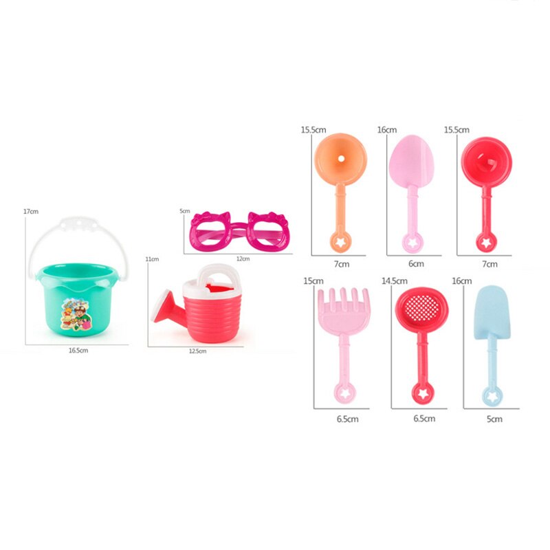 Jeu de pelle seau coloré pour enfant et bébé, jeu de plage amusant, jeu de sable et d&#39;eau, ensemble de jouets éducatifs, pour enfants et bébés, 9 pièces
