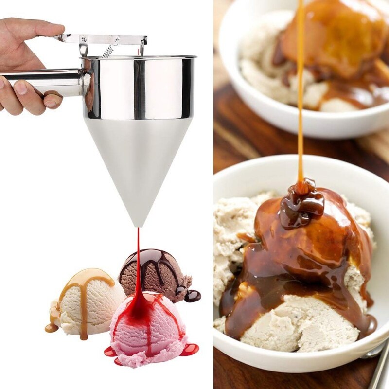 Piston Funnel Chocolate Pastry Mold Dough Dispenser Cream Cake Pancakes Kitchen Adjustable Muffin Funnel Baking Tools