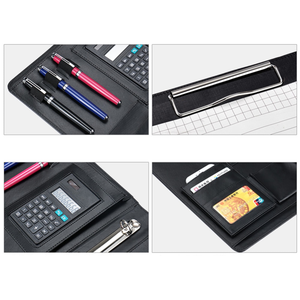 Kawaii Faux Skórzany A4 A5 zeszyt z kalkulatorem zamek błyskawiczny notatnik teczka teczka wykonawczy teczka podróżna zeszyt