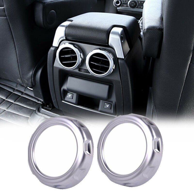 2 Pc Air Vent Ring Interieur Auto Silver Trim Matte Chroom Slagvastheid Voor Land Rover Discovery 4 Accessoire