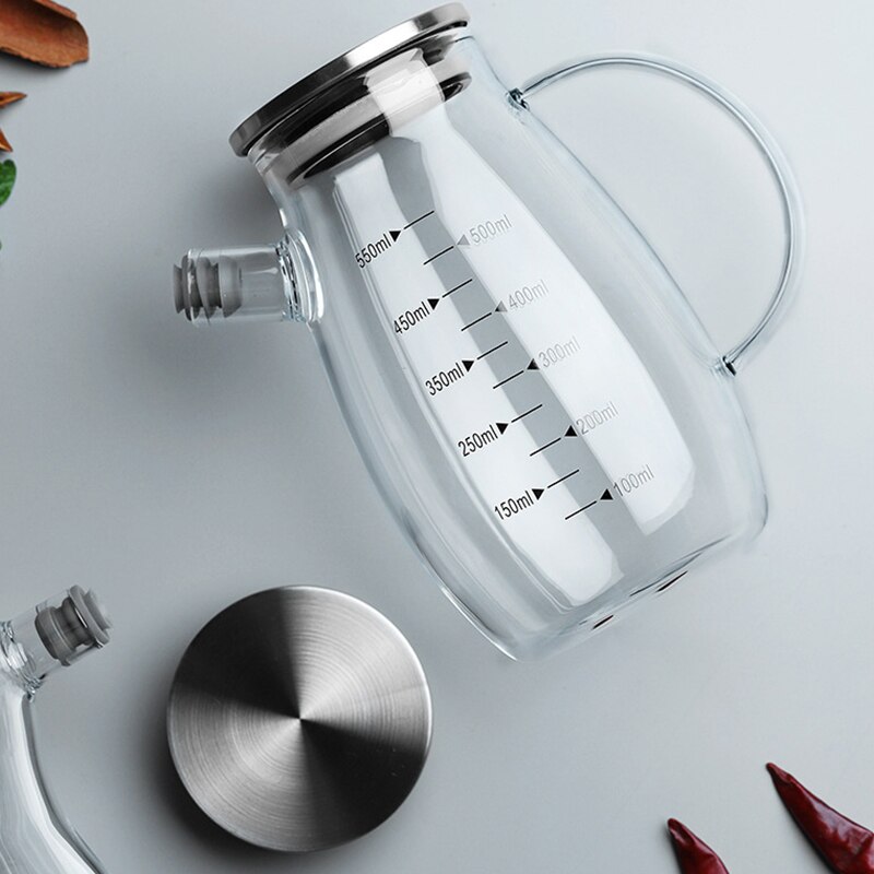 Bouteilles d'huile en verre, épices, assaisonnement, sauce soja, bouteille de stockage, condiment, distributeur d'huile , accessoire de cuisine