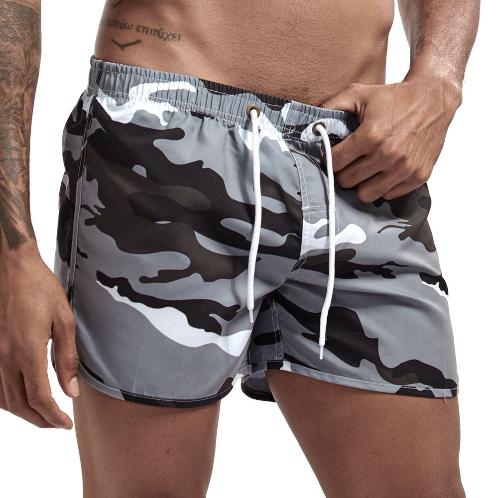 ¡Novedad de ! pantalones cortos de natación para hombre, pantalones cortos de playa para hombre, pantalones cortos de baño para hombre, pantalones cortos de baño para hombre: Gris / M