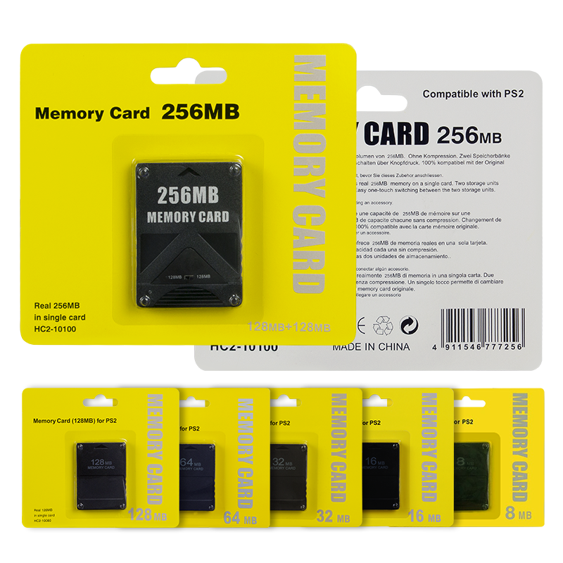 Pour PS2 8 MB/64 MB/128 MB carte mémoire cartes d&#39;extension mémoire adapté pour Sony Playstation 2 PS2 noir 8/128M carte mémoire