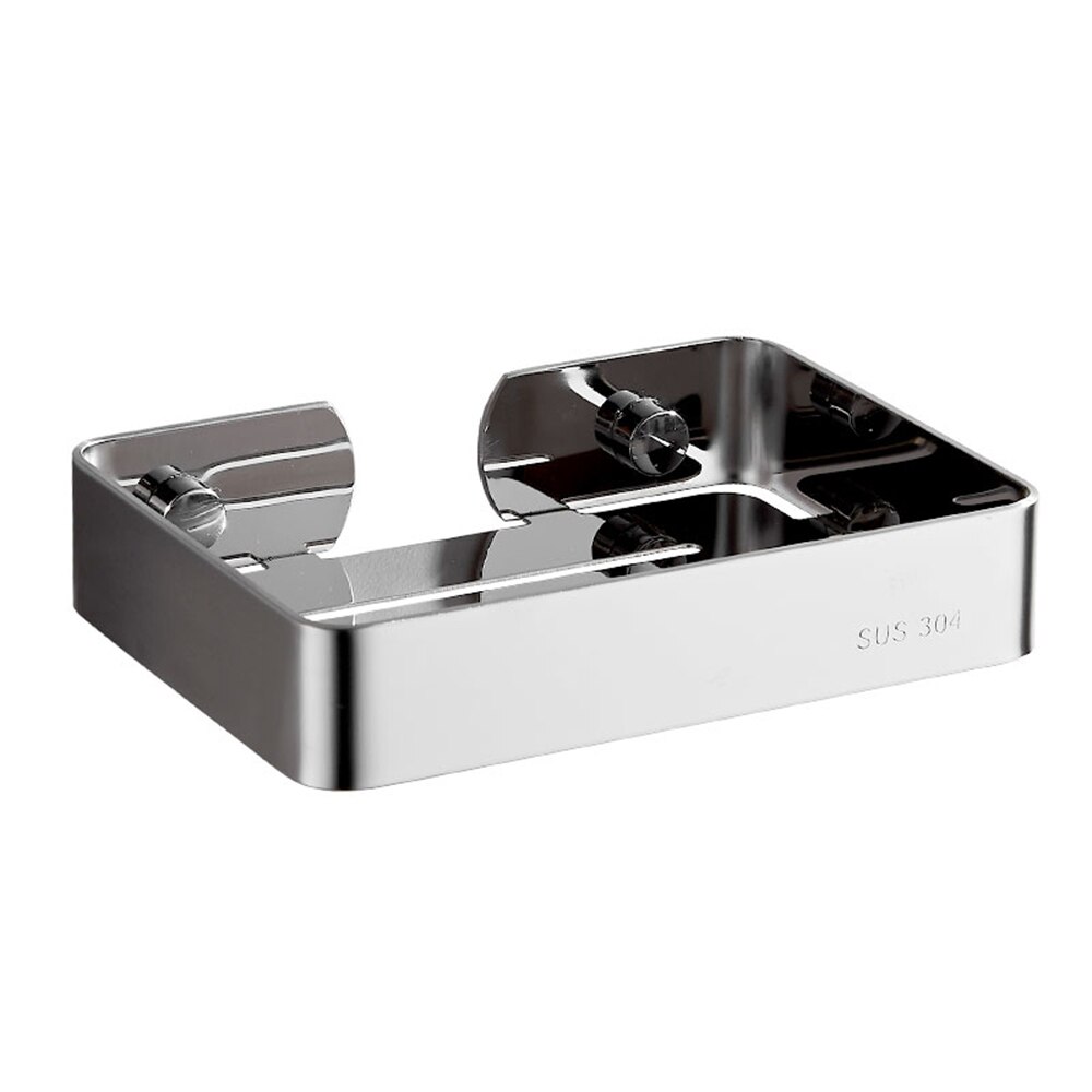 Stainless Steel Soap Dish Bathroom Storage Soap Rack Plate Box Container Wall Storage Rack Holder
