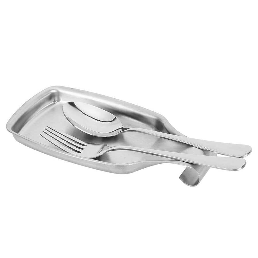 Tableware restaurante Stainless Steel Spoon Rest Spatula Soup Ladle Buffet Storage Stand Tray Kitchen Cooking Utensils