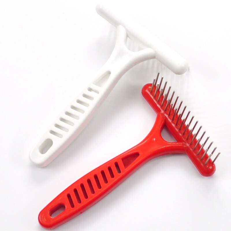 Pet open knot comb long hair dog stainless steel open knot comb cat dog special rake comb beauty products dog comb