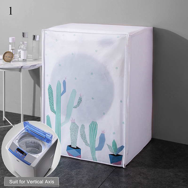 Top Loading Front Loading Washing Machine Cover Waterproof For Drum Washing Machine Case Dust Cover For Pulsator Washing: cactus 1